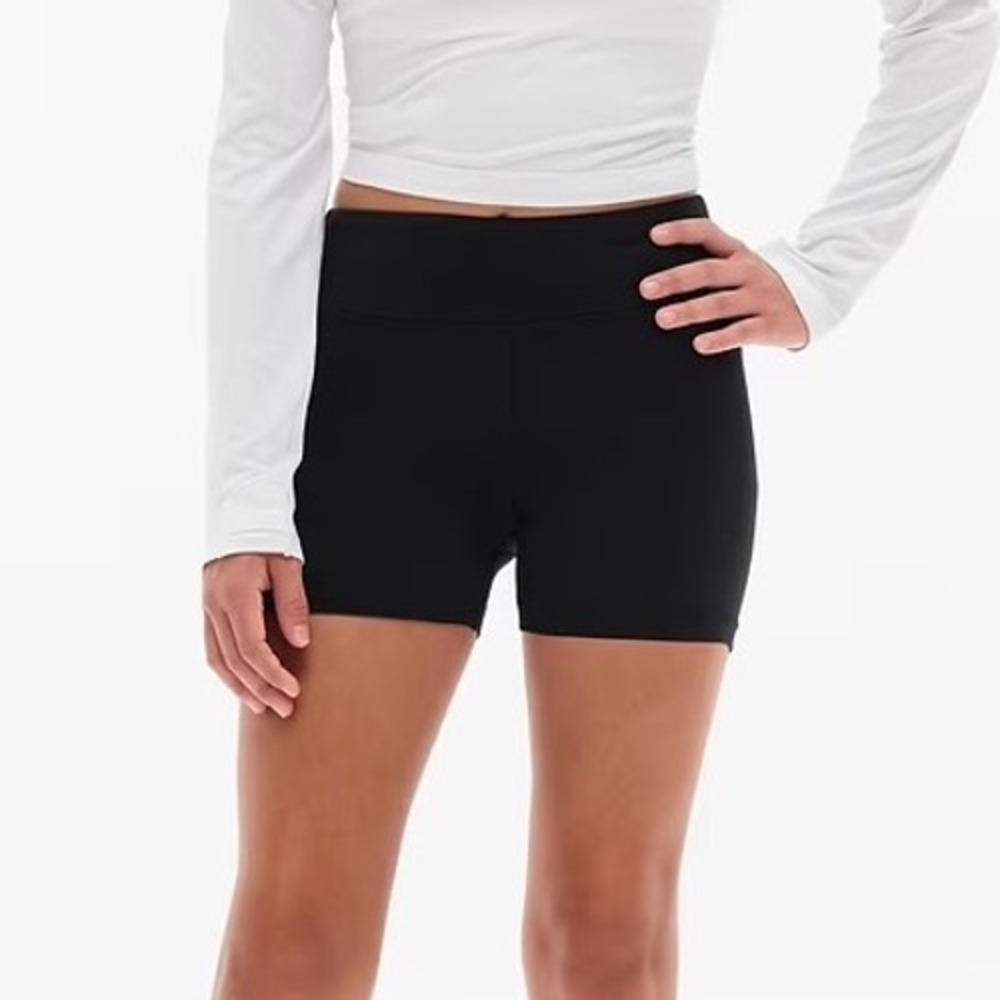 Athleta Girl Chit Chat Short 2.0 Black Active Gymnastics Dance Shorts Kids XL 14